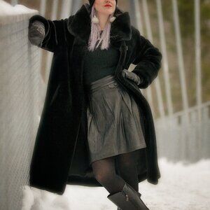 Faux Fur Zara black Coat